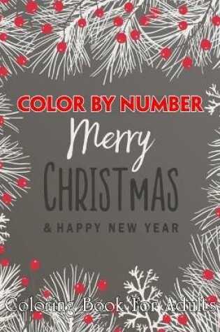 Cover of Merry Christmas & Happy New Year Color By Number Coloring Book For Adults