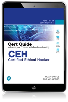 Book cover for Pearson eText for CEH Certified Ethical Hacker Cert Guide, 4e