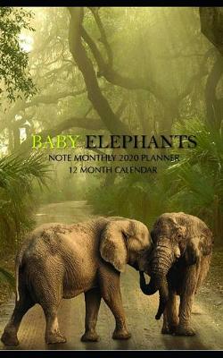 Book cover for Baby Elephants Note Monthly 2020 Planner 12 Month Calendar