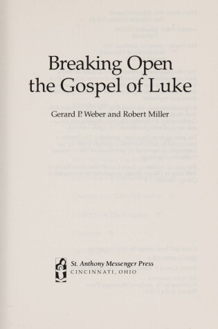 Cover of Breaking Open the Gospel of Luke