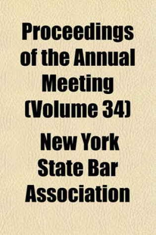 Cover of Proceedings of the Annual Meeting Volume 34