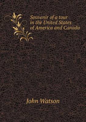 Book cover for Souvenir of a tour in the United States of America and Canada