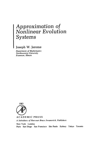 Book cover for Approximations of Nonlinear Evolution Systems