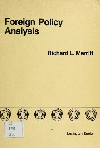 Book cover for Foreign Policy Analysis