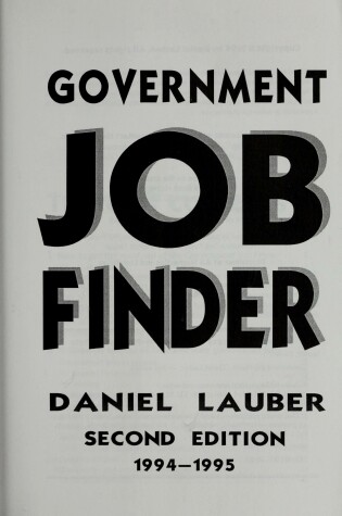 Cover of Government Job Finder, 1994-1995