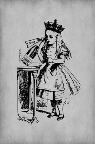 Cover of Alice in Wonderland Journal - Party Girl Alice (Grey)