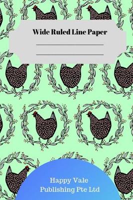 Book cover for Cute Chicken Theme Wide Ruled Line Paper