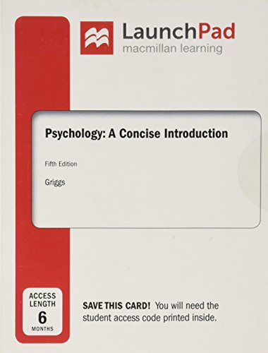 Book cover for Launchpad for Psychology: A Concise Introduction (Six Month Access)