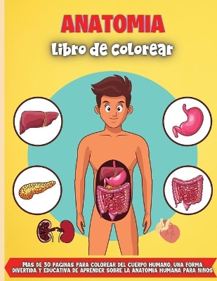 Book cover for Anatomía libro de colorear