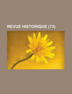 Book cover for Revue Historique (73)