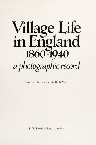 Cover of Village Life in England, 1860-1940