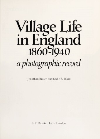 Book cover for Village Life in England, 1860-1940