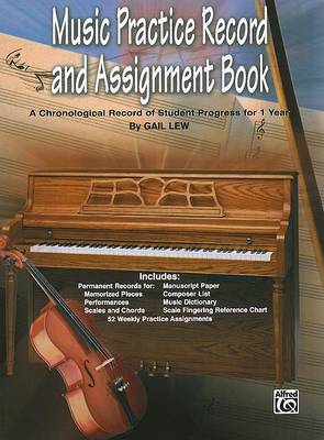 Book cover for Music Practice Record and Assignment Book