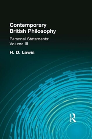 Cover of Contemporary British Philosophy