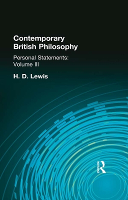 Book cover for Contemporary British Philosophy