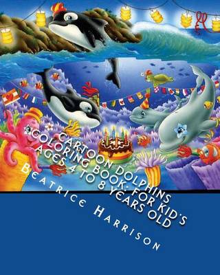 Book cover for Cartoon Dolphins Coloring Book