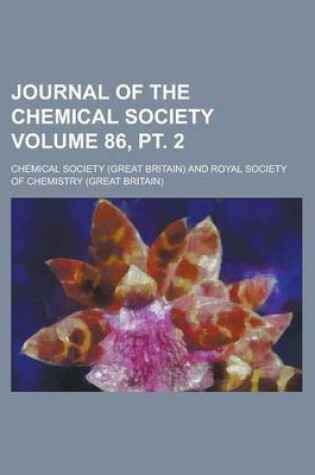 Cover of Journal of the Chemical Society Volume 86, PT. 2