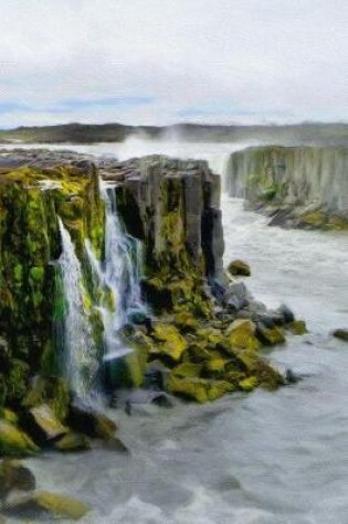 Cover of Iceland Waterfall Cascade - Blank Notebook