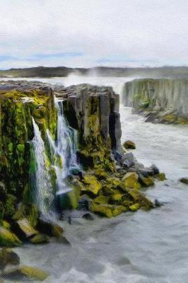 Book cover for Iceland Waterfall Cascade - Blank Notebook