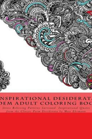 Cover of Inspirational Desiderata Poem Adult Coloring Book