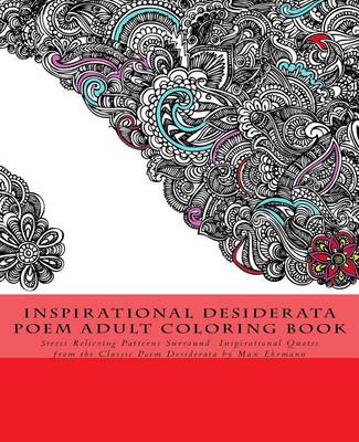 Book cover for Inspirational Desiderata Poem Adult Coloring Book