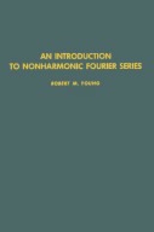 Cover of Introduction to Nonharmonic Fourier Series