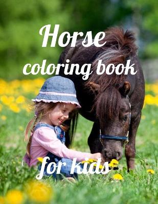 Book cover for Horse coloring book for kids