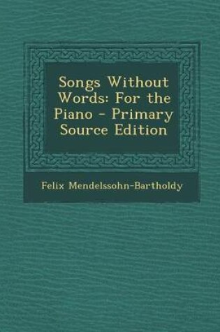 Cover of Songs Without Words