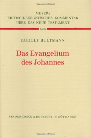 Cover of Das Evangelium Des Johannes