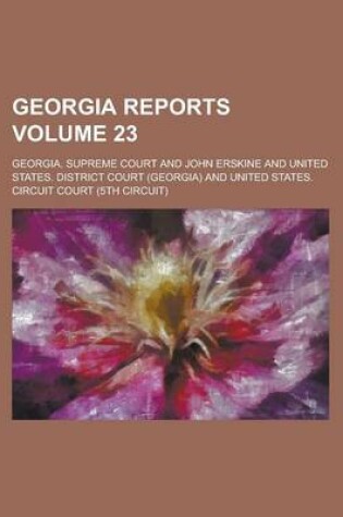 Cover of Georgia Reports Volume 23