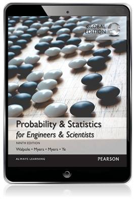 Book cover for Pearson eText for Probability & Statistics for Engineers & Scientists [Global Edition]