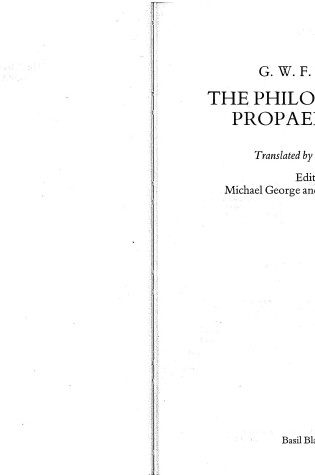 Cover of The Philosophical Propaedeutic