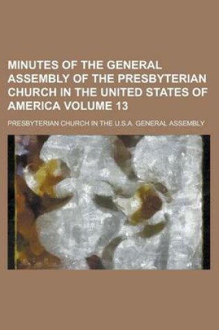 Cover of Minutes of the General Assembly of the Presbyterian Church in the United States of America (1852)