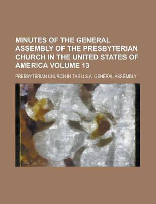 Book cover for Minutes of the General Assembly of the Presbyterian Church in the United States of America (1852)