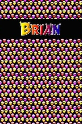 Cover of 120 Page Handwriting Practice Book with Colorful Alien Cover Brian