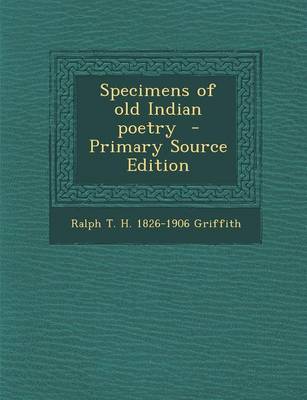 Book cover for Specimens of Old Indian Poetry