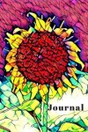 Book cover for Pretty Yellow Sunflower Cute Flower Lover's Woman's Blank Lined Journal for daily thoughts Notebook