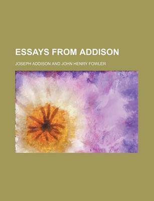 Book cover for Essays from Addison