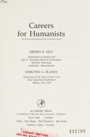 Cover of Careers for Humanists