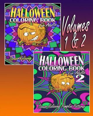 Book cover for Halloween Coloring Book For Adults (Volumes 1 & 2)