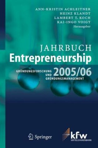 Cover of Jahrbuch Entrepreneurship