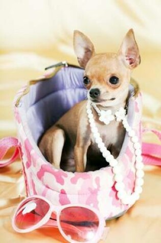 Cover of Adorable Chihuahua with Pink Camo and Pearls Journal