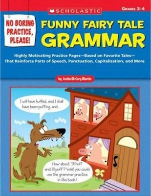 Book cover for No Boring Practice, Please! Funny Fairy Tale Grammar