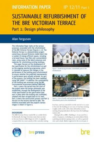 Cover of Sustainable Refurbishment of the BRE Victorian Terrace