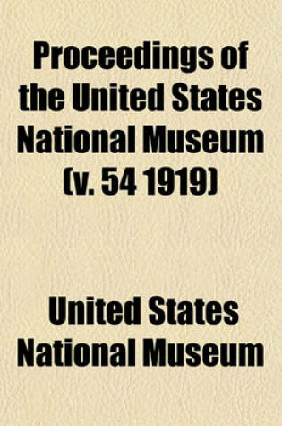 Cover of Proceedings of the United States National Museum (V. 54 1919)