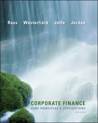 Book cover for Loose-Leaf Corporate Finance: Core Principles and Applications