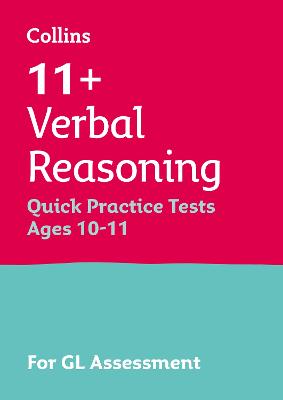 Book cover for 11+ Verbal Reasoning Quick Practice Tests Age 10-11 (Year 6)