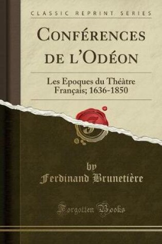 Cover of Conférences de l'Odéon