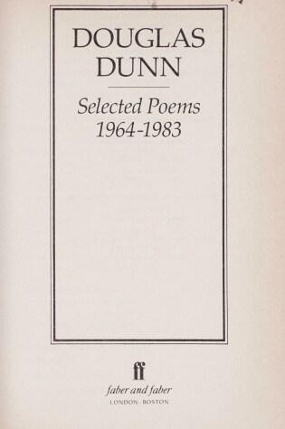 Cover of Selected Poems, 1964-83