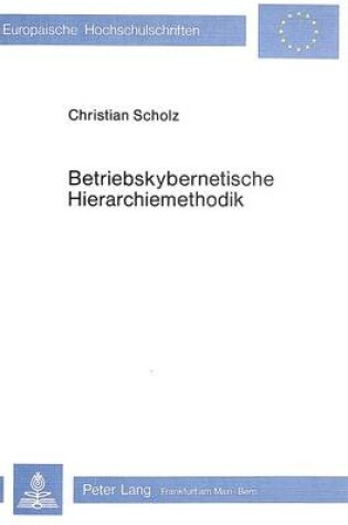 Cover of Betriebskybernetische Hierarchiemethodik